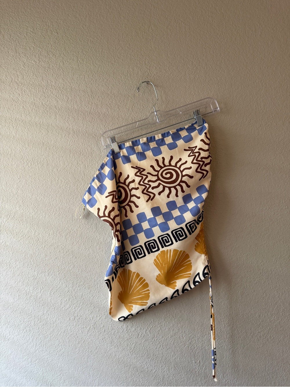 Seven Wonders Asymmetrical Hem Strapless Daze Top XL NWT